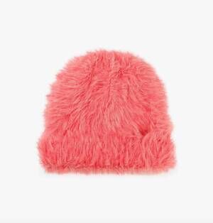NEW VERLOOP women's fur knit beanie in melon